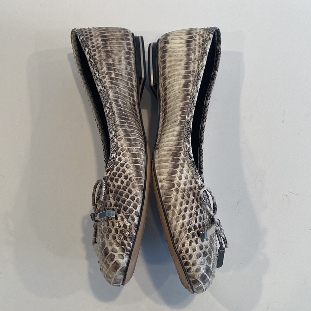 Michael Kors Odette Snake Ballet Python SZ 38 - Picture 2 of 9